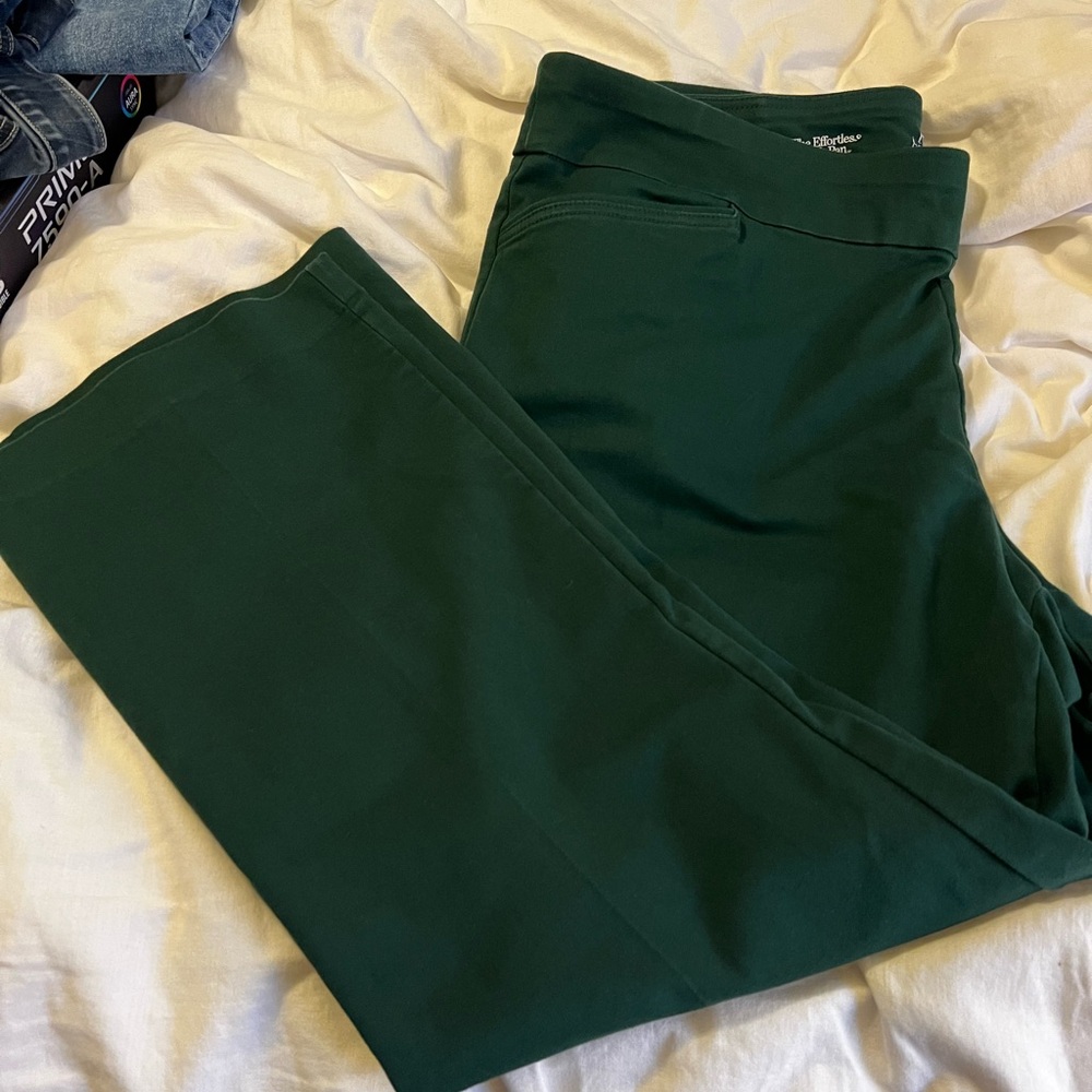 Forest Green Croft & Barrow Bootcut Dress Pants 20W Short